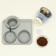 Complex for feeding with an auto-laid and removable bowl, white-gray