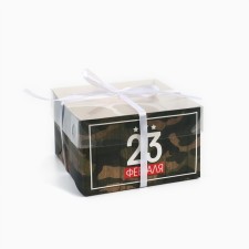 Capcake box, confectionery packaging, 4 cells 