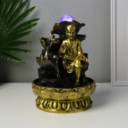The desktop fountain from the network, backlight "Elder at water leaves" 20.5x20.5x26.5 cm
