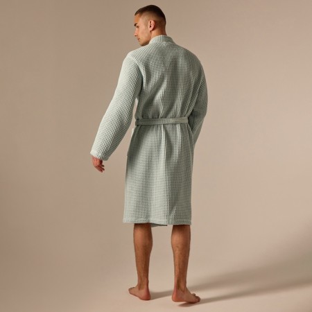 Wafel bathrobe male SL Home: BOHO "Azzura", size XL, 100% cotton, 280 g/m2-8