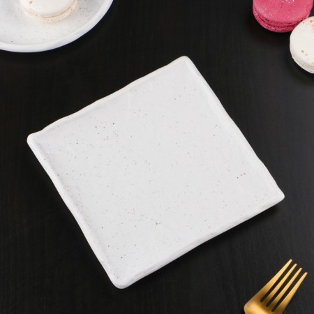 Porcelain dish for feeding Magistro Slate, 16 × 16 cm, white color-2