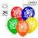 Airy ball "Happy Birthday!", 12 inch, latex, 25 pieces, blue tractor