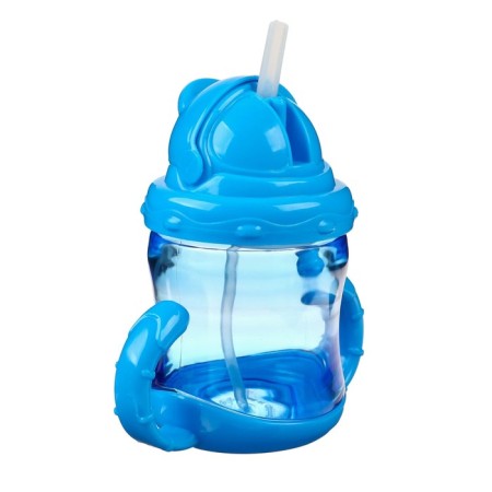 Children's stroke with silicone tube, 200 ml., With handles, color mix-6
