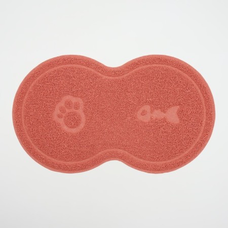 2-in-1 rug for a bowl/animal toilet two circles, 47 x 26 cm, pink-2