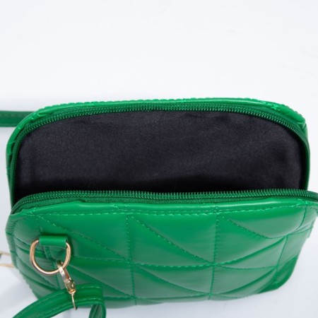 Bag Cross-Bodi with a zipper, green color-6