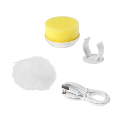 Electric brush for cleaning Lesh-01, 5 nozzles, battery, white-2