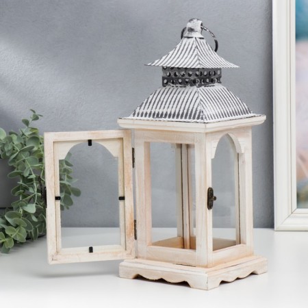 Climber tree "Lantern with a striped roof" aged set 2 pcs 31x14x14 52x20x20 cm-3