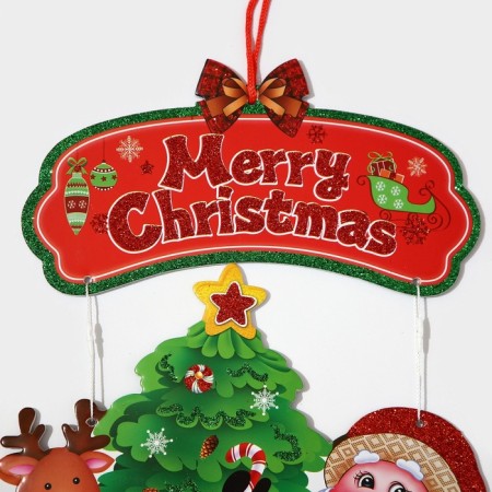 Decorative decoration (suspension) "Santa Claus with gifts" 41x30 cm-3