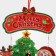 Decorative decoration (suspension) "Santa Claus with gifts" 41x30 cm