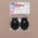The loop is sewn for a bag, with a half -ring, pair, 8 × 4.5 cm, black/silver color