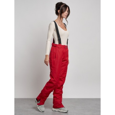 Semi -combinezone ski insulated female winter, size 50, red color-5