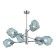 Ceiling Ceiling ST LUCE. SL1175.112.06. Portici. 6x40 watts, E14, 85x85x56 cm, chromium color