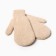 Two -layer woolen mittens, beige color, size m