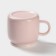 Ceramic mug with a spoon "Good morning", 450 ml, pink color