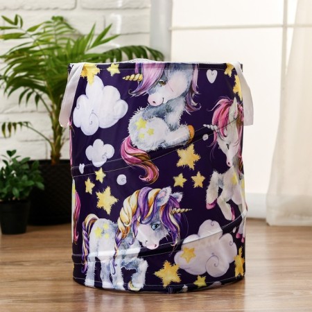 Basket for toys "Unicorns" 35 × 35 × 45 cm