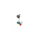 Mormyshka fraction (galvanic silver), weight 0.2 g, size 2.5