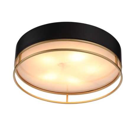 Ceiling lamp ST LUCE. SL1127.432.05. Chodo. 5x40 watts, E27, 60x60x18 cm, black color, matte gold