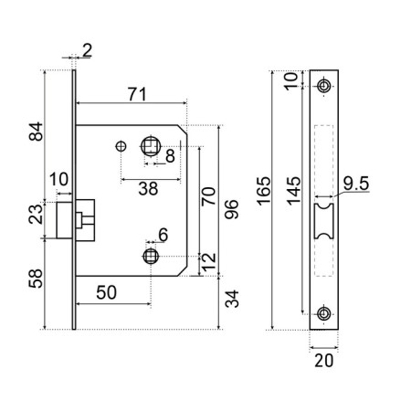 Latch magnetic gHILUR Art L7050-MS W, matte white color, without pens with a latch-1