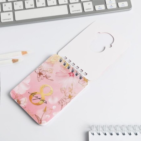 Notepad "March 8 Pink", 32 sheets, 7.5 x 10 cm-2