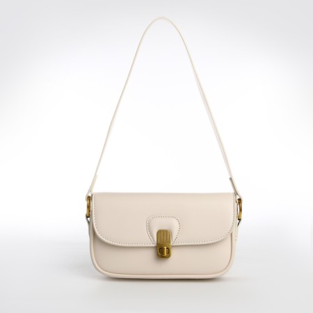 Female bag Textura, small size, milk color