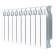 Bimetallic radiator Rifar Monolit, 350 x 100 mm, 10 sections, side connection