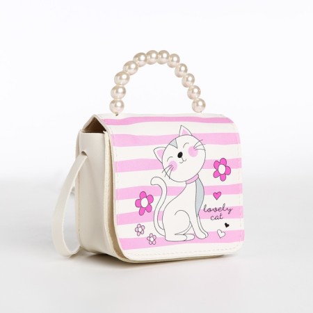 Baby bag on a magnet, milk/pink color