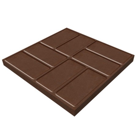 PPC tile is paving, 25 × 25 × 2 cm, brown, "universal"-2