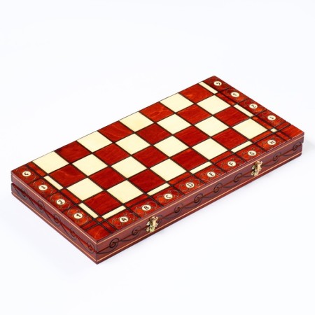 Chess Polish wooden large Madon "Ambassador", 54 x 54 cm, King H-12 cm-8