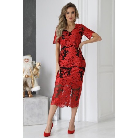 Dress lace, size 44, red color