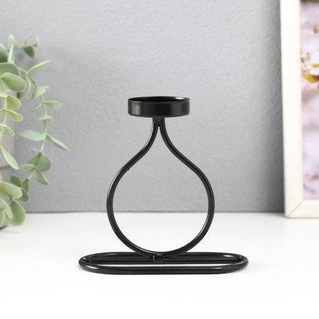 Summary Metal for 1 candle "bottle" d = 4 cm black 11x6x11.5 cm-1
