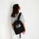 Backpack school textile "anime", 38x14x27 cm, black color