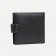 Male purse on a button, for bills, for cards, for coins, black color