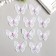 Decor for creativity Textile Embroidery "White butterfly" 4.7x5.5 cm
