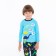 Pajamas for the boy Dino, the color is blue/dark blue, height 110-116 cm