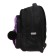 School backpack, 39 x 30 x 19 cm, Grizzly, ergonomic back, + keychain, black/purple
