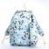 School backpack from textiles on a zipper, 3 pockets, pencil case, blue color