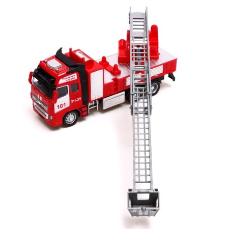 Metal machine "Fire machine", 21 cm, light and sound effects, mobile parts, inertia-3