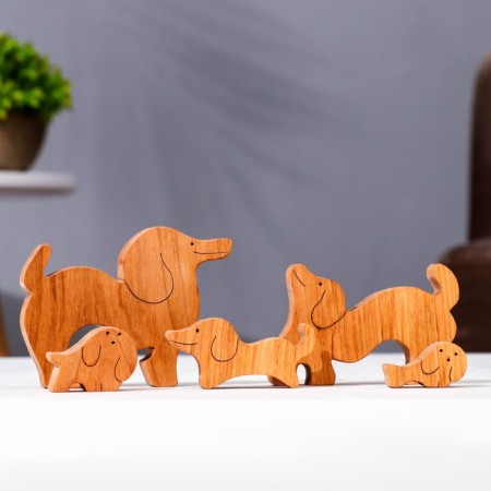 Сувенир-пазл "Семья собак", 5 шт ,16х8 см-2