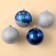 New Year's Christmas balls “Dream!”, For the New Year, plastic, d = 8, 4 pcs., The color is blue and silver