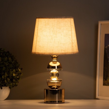 Table lamp "Satori" 1x40W E27+LED 5W Gold 18x18x29.5cm-1
