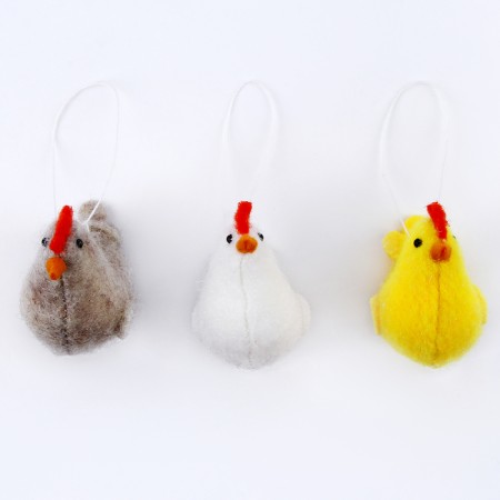 Soft toy "Kurochka" on the suspension, 6 cm, color mix-4