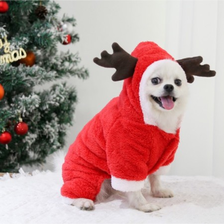 New Year's costume "Deer", L (DS 30, OG 42 cm), Red