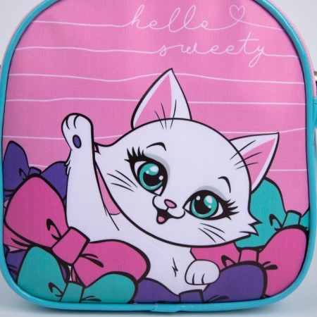 Children's bag for a girl "Cat" 16*17cm, artificial leather-3
