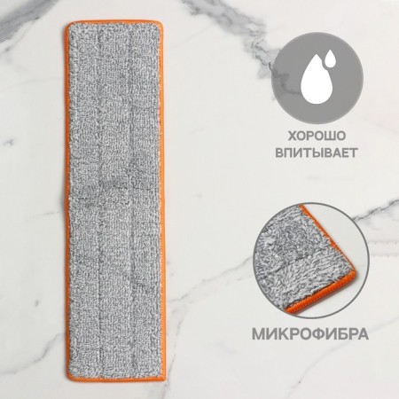 Nozzle for a mop with spin Raccoon, 42 × 11.5 cm, pockets on both sides, microfiber-1