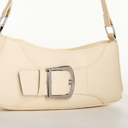 Bag Women's Baget with a zipper, milk color-3