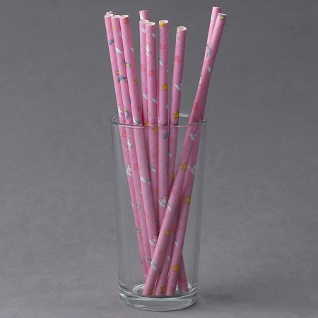 Strikes cocktail tubes, set 12 pcs., Pink color-2
