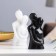 Figure candle "Lovers", 12 cm, black