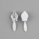 Automatic lock for a secret lightning, No. 3, 10 pcs, white color