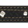 Collar of two-layer leather decorated, 64 x 3 cm, Osh 40-55 cm, black