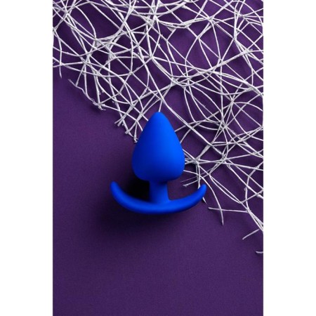 Anal plug Toyfa A-Toys, silicone, blue color, 8.3 cm, d = 4.1 cm-6